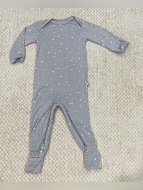 günamüna Bamboo Convertible Footie Pajamas - Dream Grey Star (0-3M)